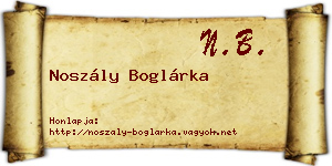 Noszály Boglárka névjegykártya