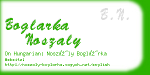 boglarka noszaly business card